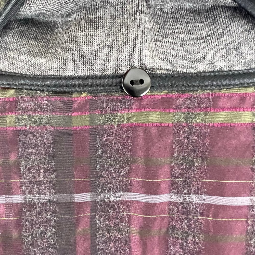 Chicos Sz 0 (S) Reversible Solid Gray Burgundy Pl… - image 6